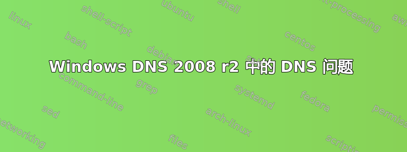 Windows DNS 2008 r2 中的 DNS 问题