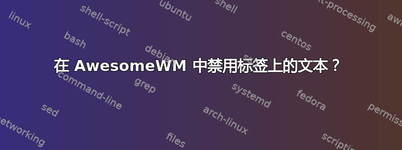 在 AwesomeWM 中禁用标签上的文本？