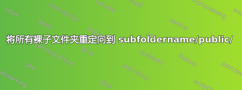 将所有裸子文件夹重定向到 subfoldername/public/