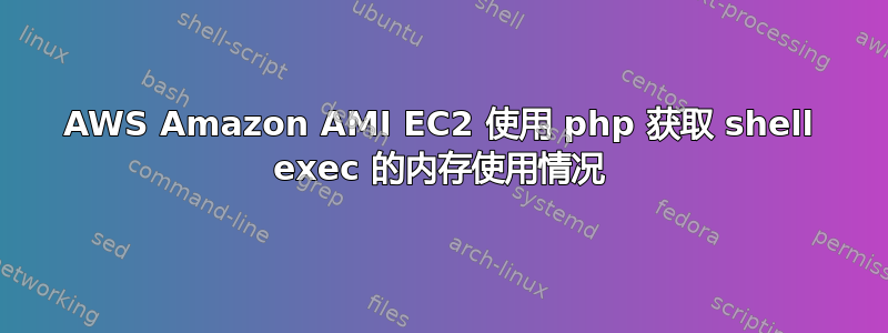 AWS Amazon AMI EC2 使用 php 获取 shell exec 的内存使用情况