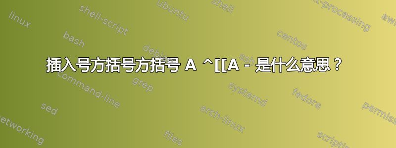 插入号方括号方括号 A ^[[A - 是什么意思？