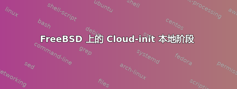 FreeBSD 上的 Cloud-init 本地阶段