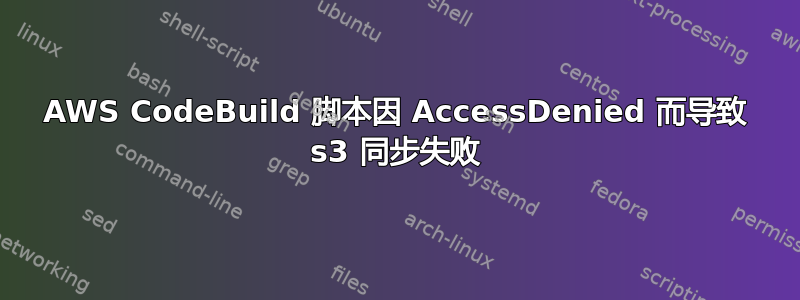 AWS CodeBuild 脚本因 AccessDenied 而导致 s3 同步失败