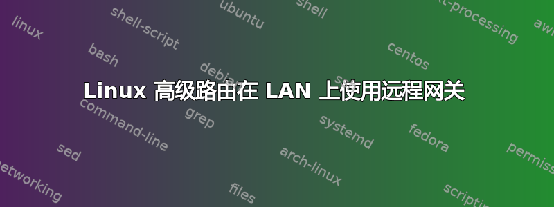 Linux 高级路由在 LAN 上使用远程网关