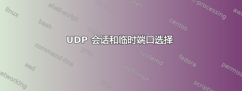 UDP 会话和临时端口选择