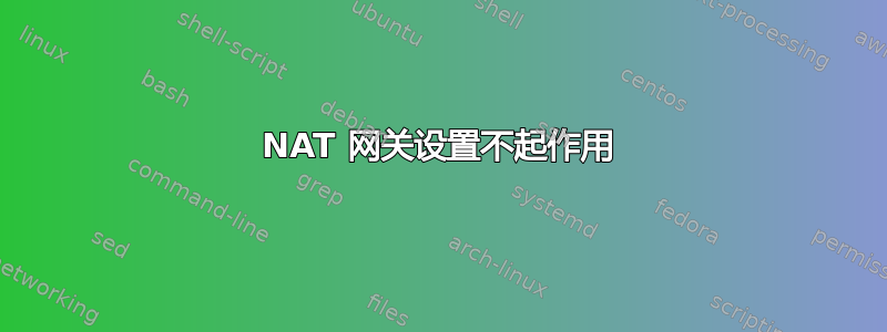 NAT 网关设置不起作用