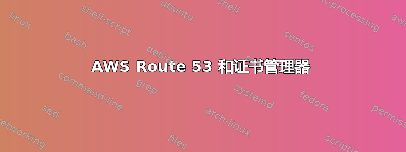 AWS Route 53 和证书管理器