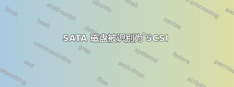 SATA 磁盘被识别为 SCSI