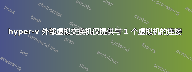 hyper-v 外部虚拟交换机仅提供与 1 个虚拟机的连接