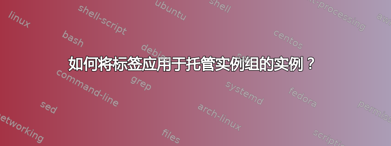 如何将标签应用于托管实例组的实例？