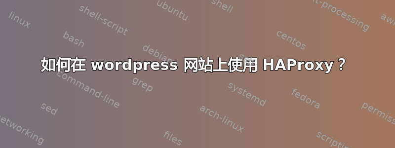 如何在 wordpress 网站上使用 HAProxy？