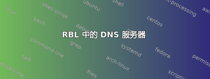 RBL 中的 DNS 服务器