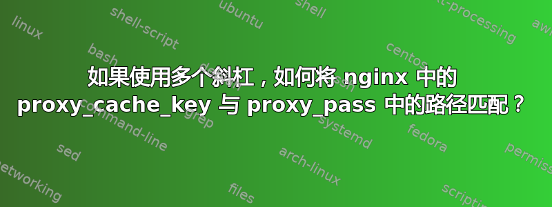 如果使用多个斜杠，如何将 nginx 中的 proxy_cache_key 与 proxy_pass 中的路径匹配？