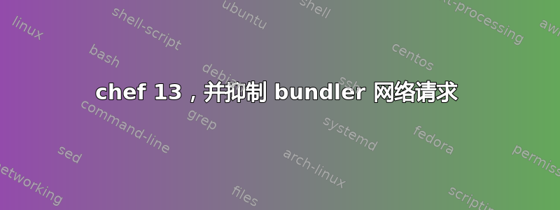 chef 13，并抑制 bundler 网络请求