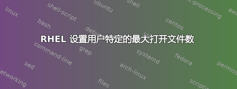 RHEL 设置用户特定的最大打开文件数