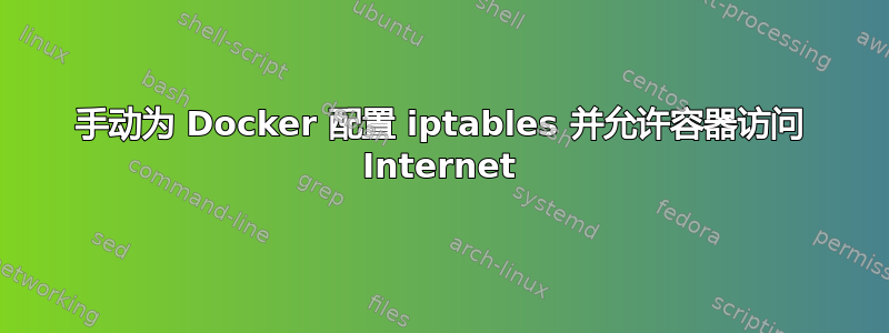 手动为 Docker 配置 iptables 并允许容器访问 Internet