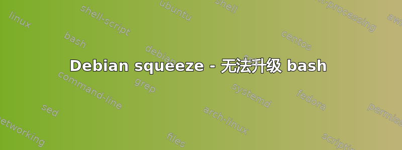 Debian squeeze - 无法升级 bash