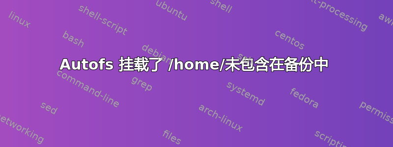 Autofs 挂载了 /home/未包含在备份中