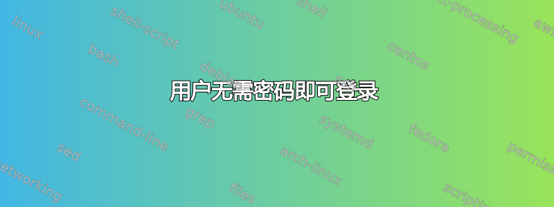 用户无需密码即可登录