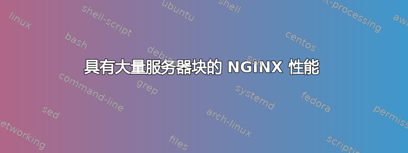 具有大量服务器块的 NGINX 性能