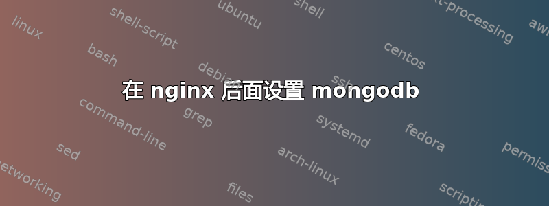 在 nginx 后面设置 mongodb