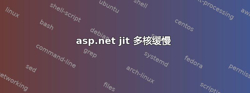 asp.net jit 多核缓慢