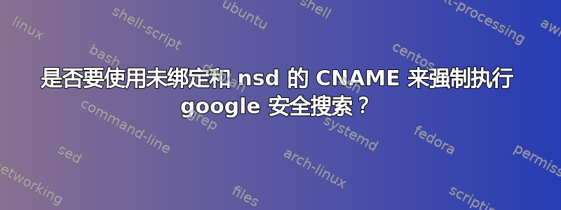 是否要使用未绑定和 nsd 的 CNAME 来强制执行 google 安全搜索？