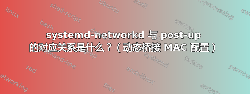 systemd-networkd 与 post-up 的对应关系是什么？（动态桥接 MAC 配置）