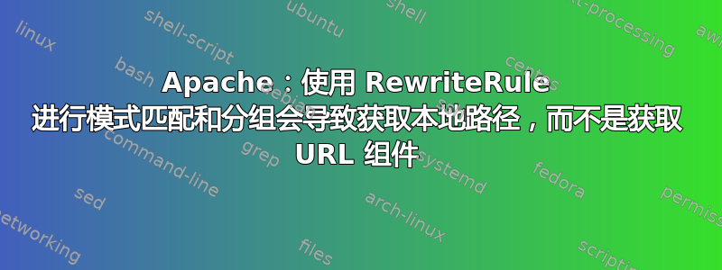 Apache：使用 RewriteRule 进行模式匹配和分组会导致获取本地路径，而不是获取 URL 组件