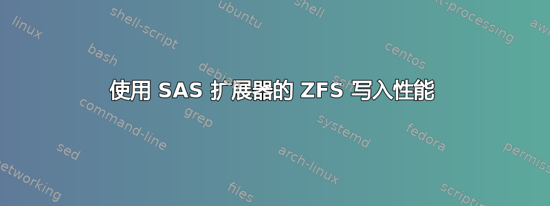 使用 SAS 扩展器的 ZFS 写入性能