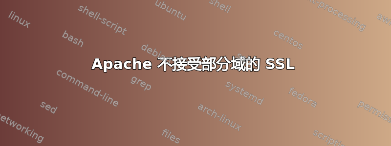 Apache 不接受部分域的 SSL