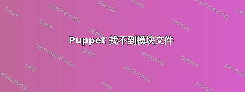 Puppet 找不到模块文件