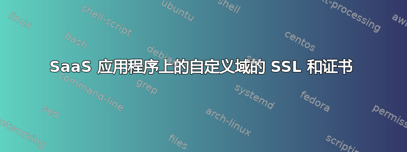 SaaS 应用程序上的自定义域的 SSL 和证书