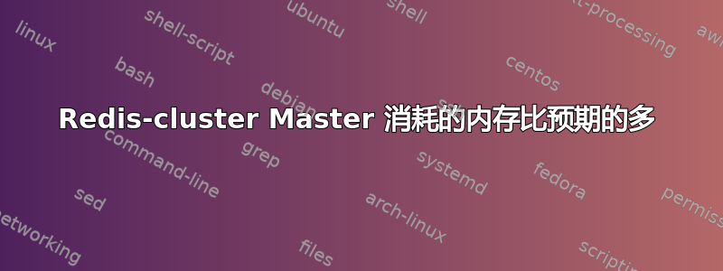 Redis-cluster Master 消耗的内存比预期的多