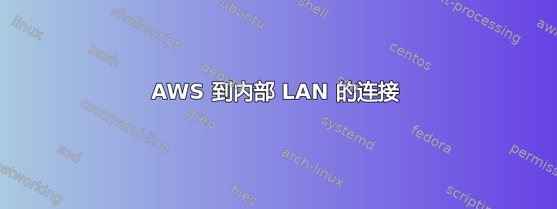 AWS 到内部 LAN 的连接