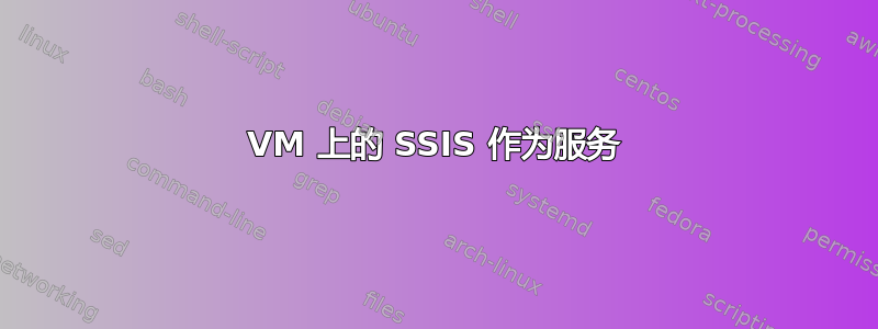 VM 上的 SSIS 作为服务