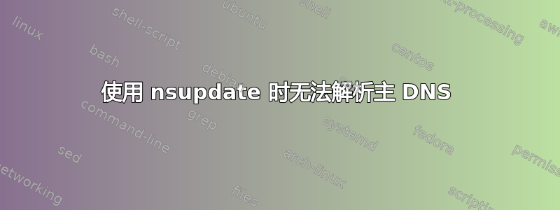 使用 nsupdate 时无法解析主 DNS