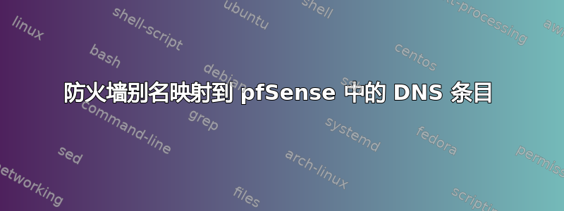 防火墙别名映射到 pfSense 中的 DNS 条目