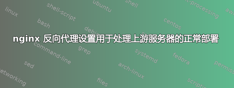 nginx 反向代理设置用于处理上游服务器的正常部署