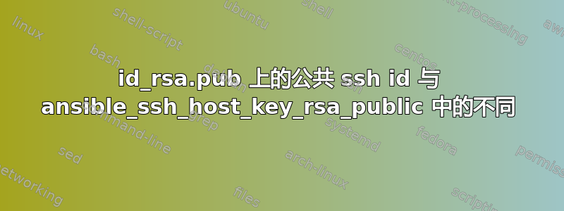 id_rsa.pub 上的公共 ssh id 与 ansible_ssh_host_key_rsa_public 中的不同