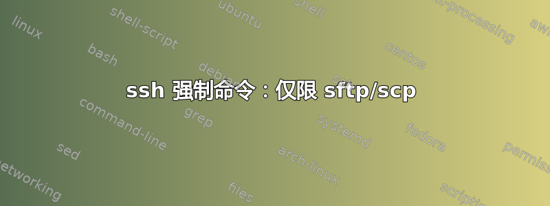 ssh 强制命令：仅限 sftp/scp