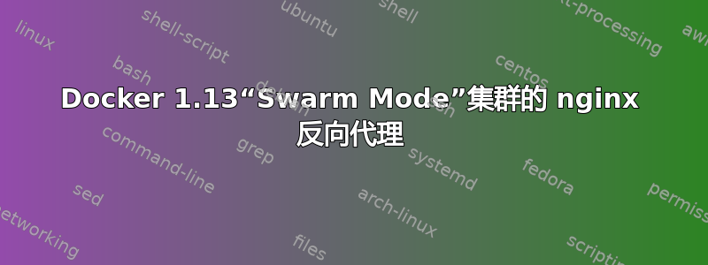 Docker 1.13“Swarm Mode”集群的 nginx 反向代理