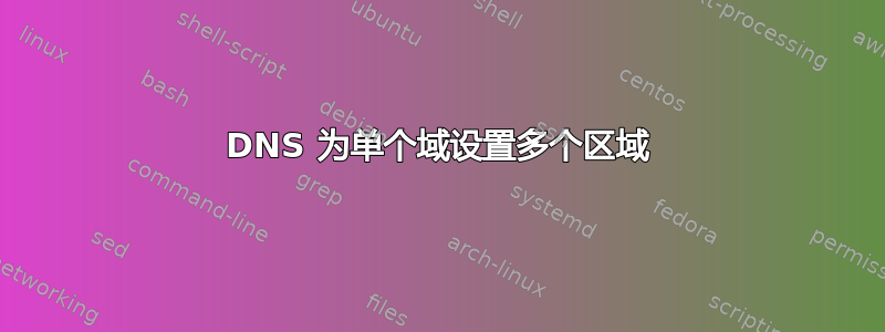 DNS 为单个域设置多个区域