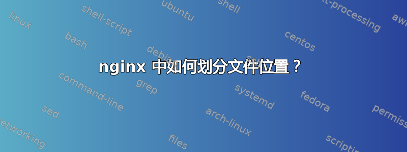 nginx 中如何划分文件位置？