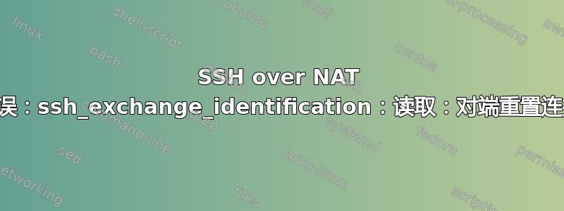 SSH over NAT 错误：ssh_exchange_identification：读取：对端重置连接