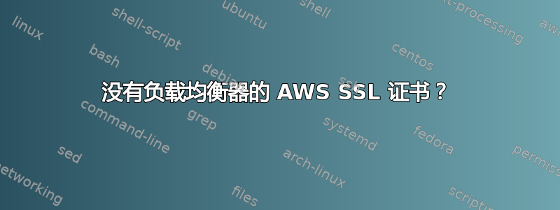 没有负载均衡器的 AWS SSL 证书？