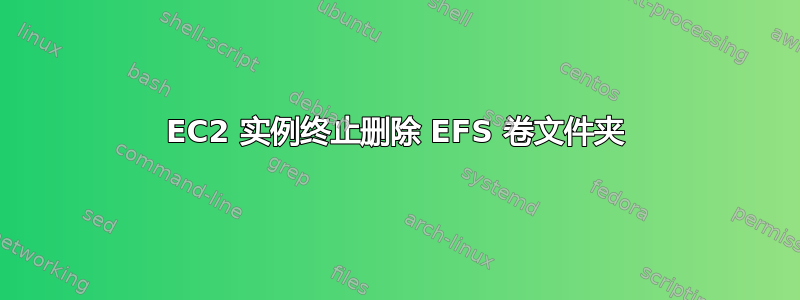 EC2 实例终止删除 EFS 卷文件夹