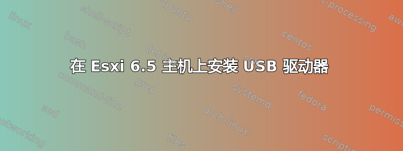 在 Esxi 6.5 主机上安装 USB 驱动器