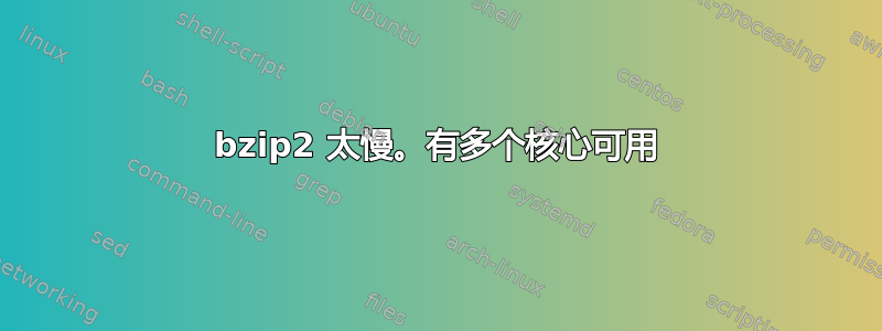 bzip2 太慢。有多个核心可用