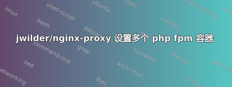 jwilder/nginx-proxy 设置多个 php fpm 容器